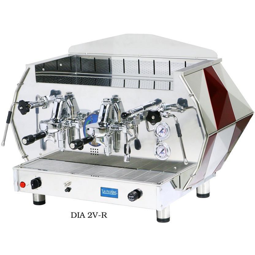 La Pavoni Bar-Star 2 Group Volumetric Commercial | Espresso Machine, Red