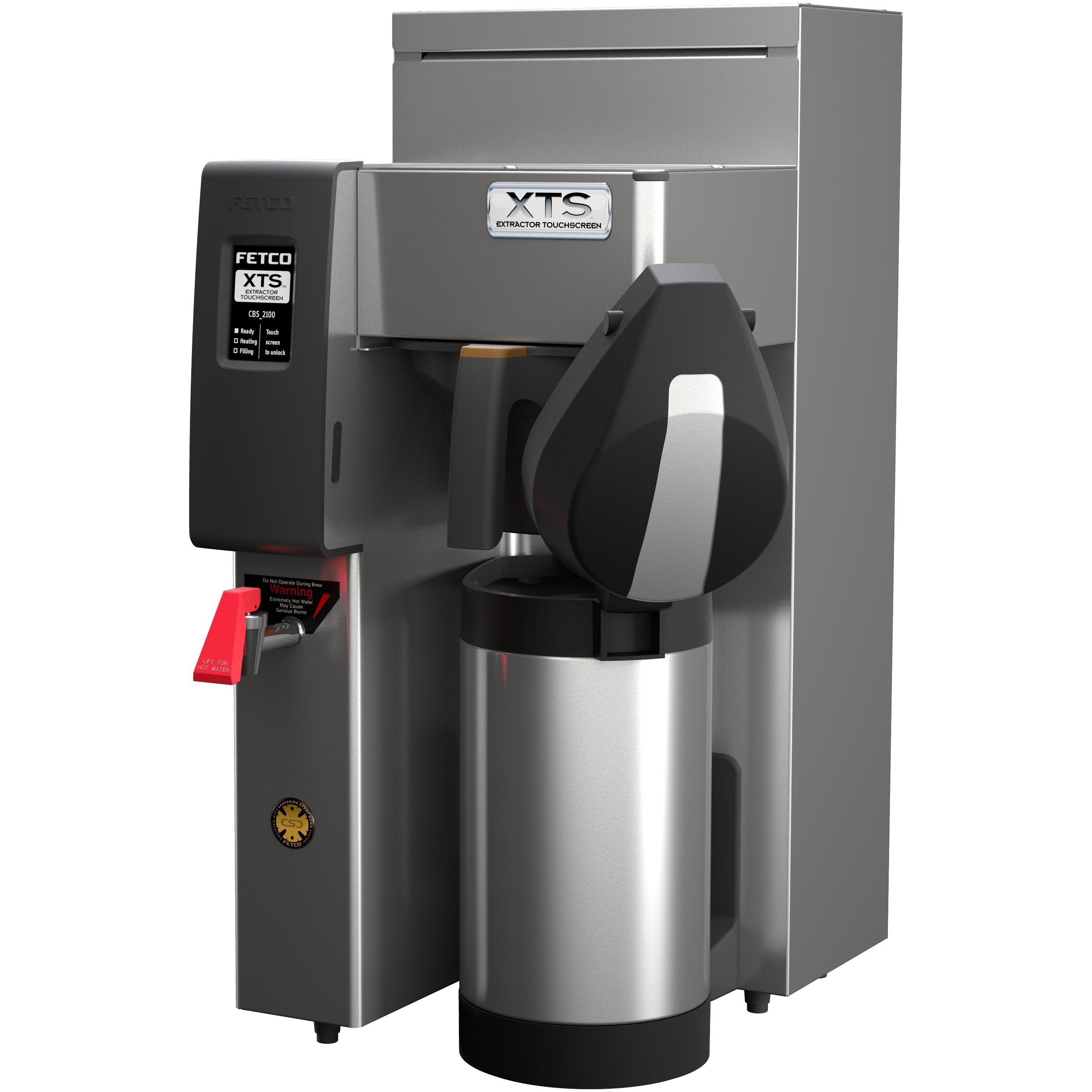 Touch brewer outlet