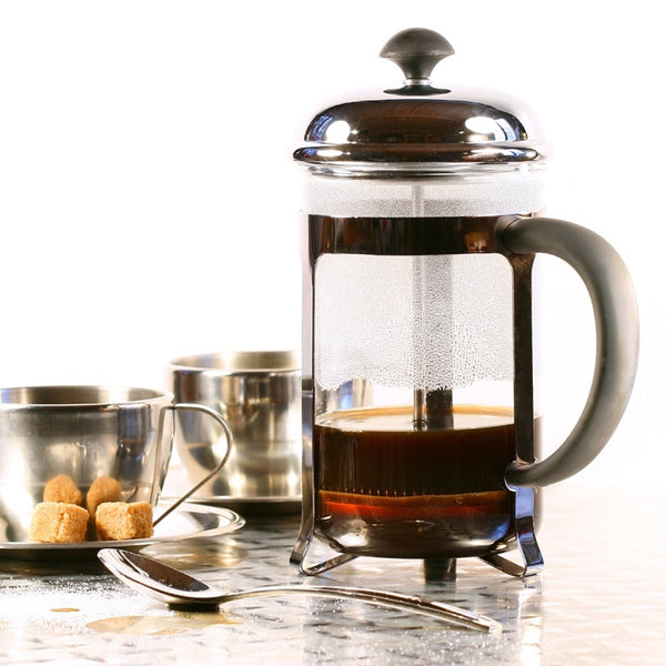 Coffee Maker, Stainless Steel Small French Press Glass 4 Level