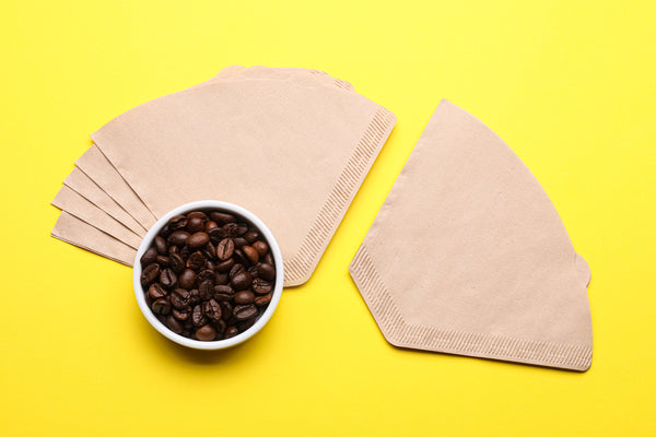 coffee filter with grounds