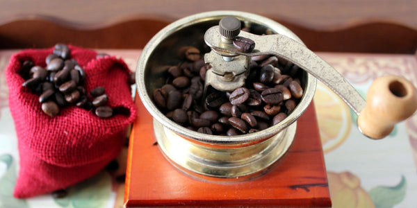 coffee grinder with coffee beans