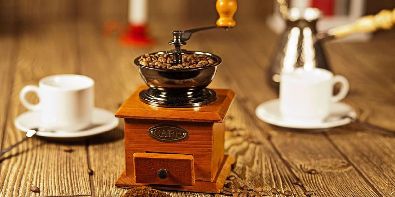 coffee grinder with coffee cups