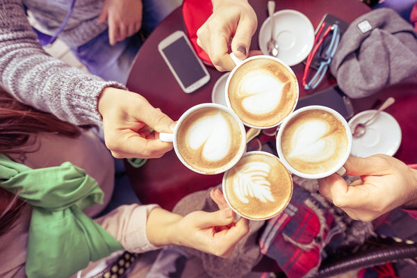 latte in cups