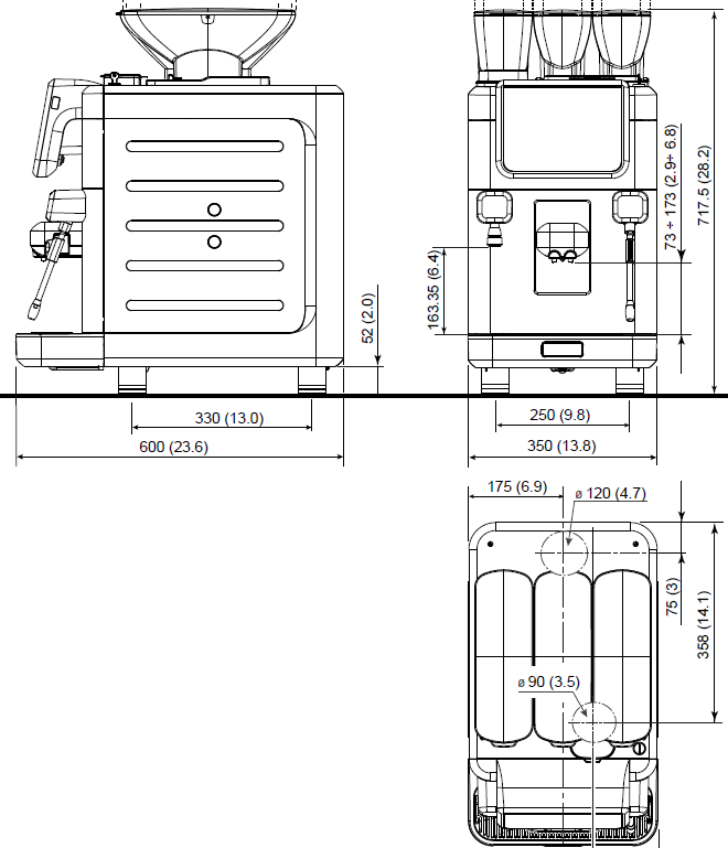 La Cimbali S15 Super Automatic Commercial Espresso Machine, CS11 / 1 Step (Milk Frothing Done by Machine)