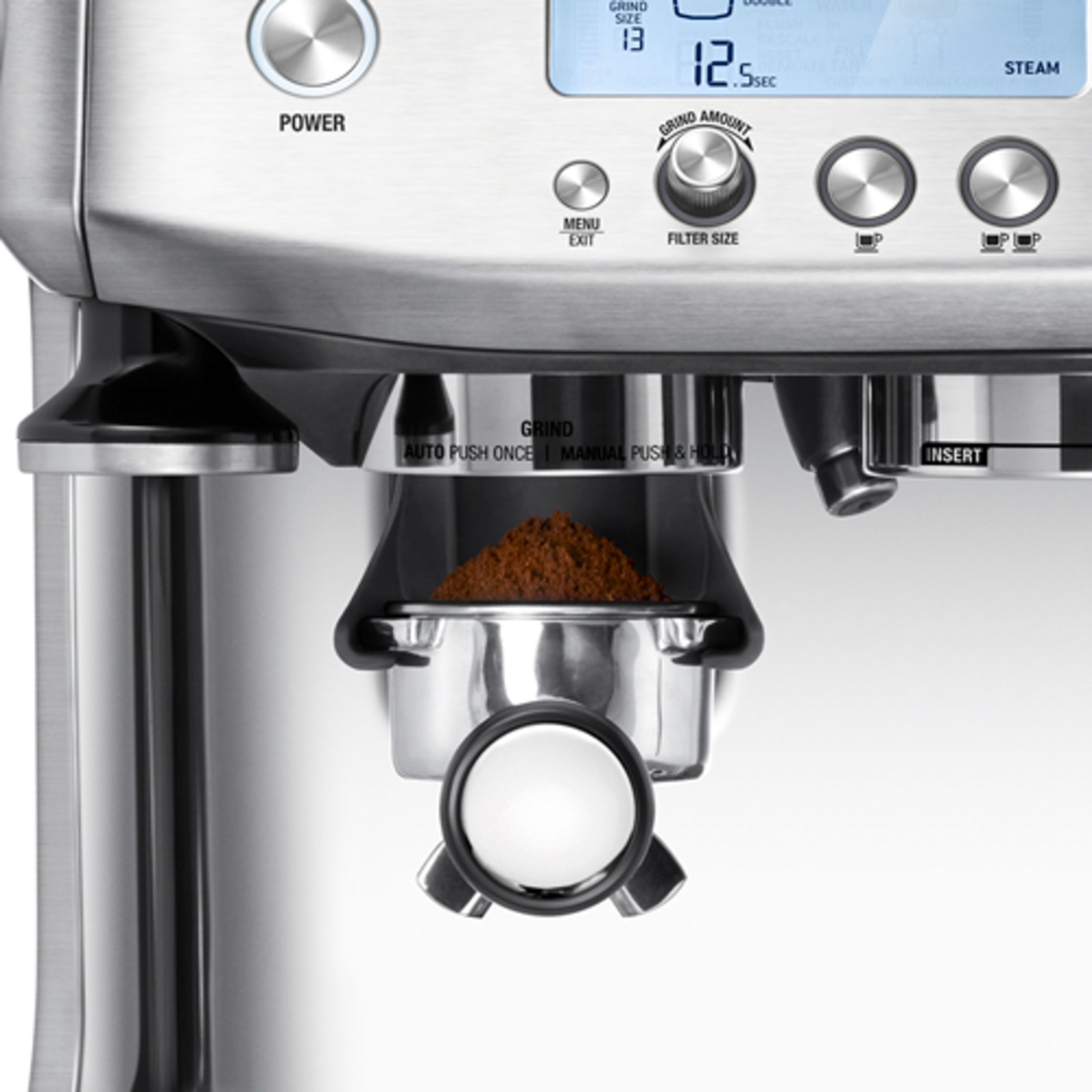 Breville BES878BSS Barista Pro Stainless Steel Espresso Machine w/ LCD  Interface + Built-In Grinder + Knock Box Mini Bundle - Bed Bath & Beyond -  32255004