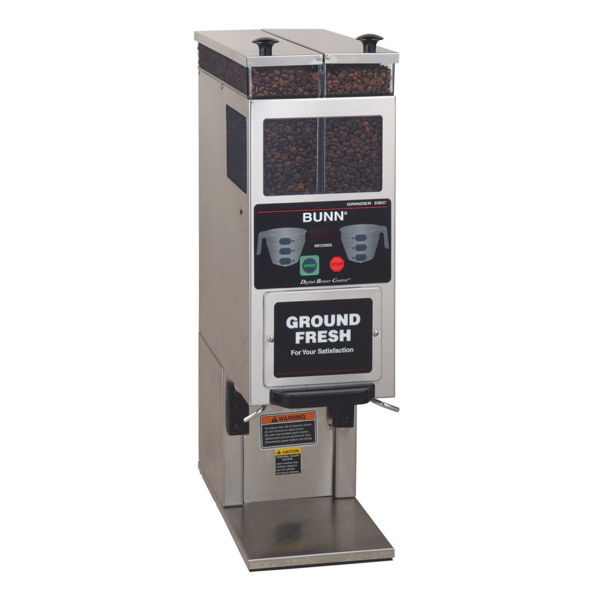 BUNN G9-2T DBC Tall, Stainless Steel Portion Control Coffee Grinder with 2 Hoppers  33700.0000