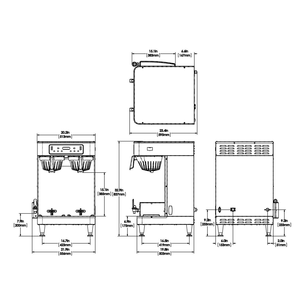 BUNN ICB Infusion Series Twin Soft Heat Coffee Brewer 120/208V SST  51200.0102