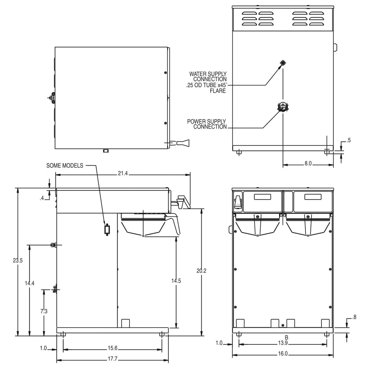 BUNN AXIOM® Twin-APS Airpot System 38700.0013