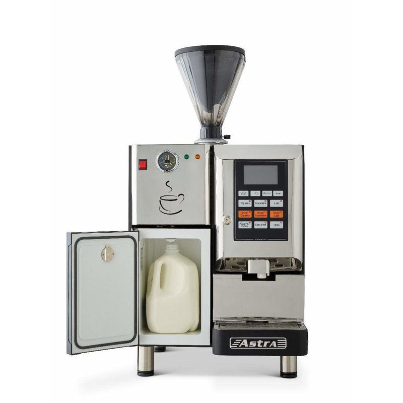 Astra Espresso Machine Astra Super Automatic Espresso Machine, Single Hopper with Refrigerator