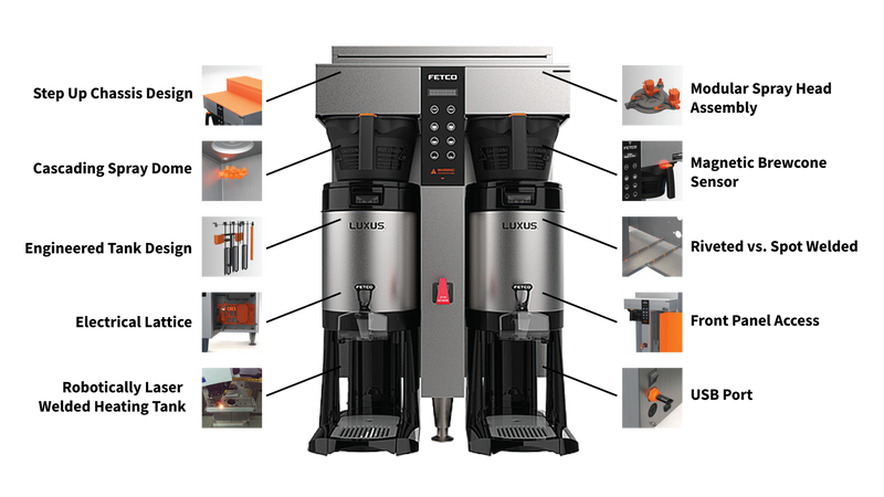 Fetco CBS-1242 Plus Series Twin Station Coffee Brewer