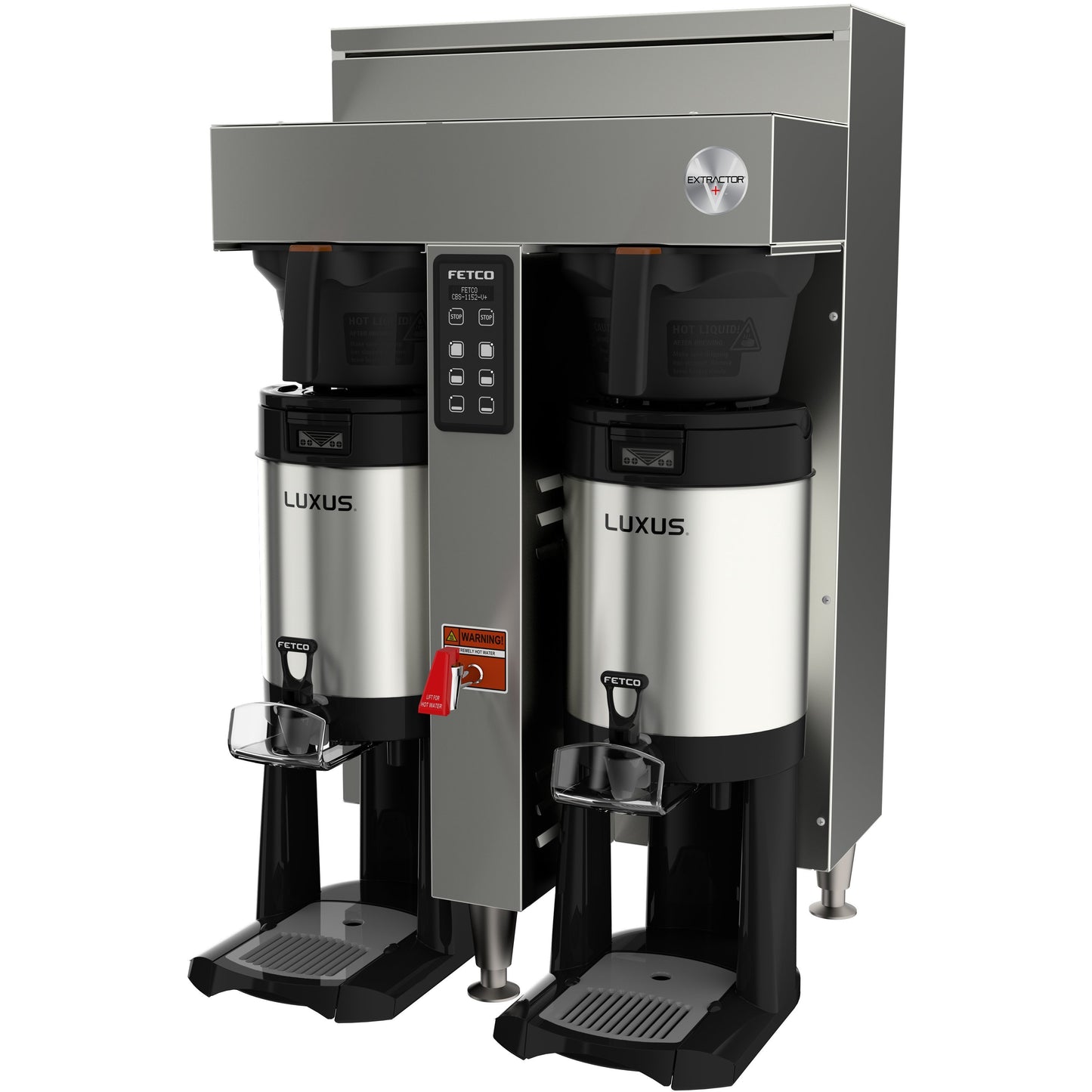 Fetco CBS-1152-V+ Twin Station Coffee Brewer 2x5.0 kW/3x5.0 kW E115252 - Majesty Coffee